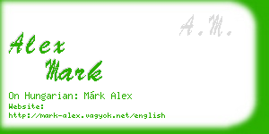 alex mark business card