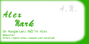 alex mark business card